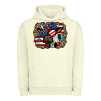 Pigment Pistachio 4th of july cow Urban Hoodie - Jasminsmagicworld