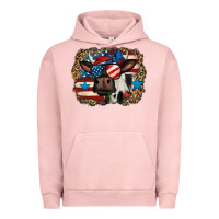 Pigment Salmon 4th of july cow Urban Hoodie - Jasminsmagicworld