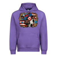 Tulip 4th of july cow Urban Hoodie - Jasminsmagicworld