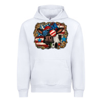 White 4th of july cow Urban Hoodie - Jasminsmagicworld
