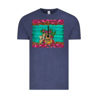 Vintage Denim mexican guitar roses cactus sombrero Vintage Tee - Artiststas