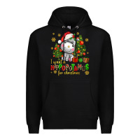 Black i want a hippopotamus for christmas Premium Hoodie - AdoDesignShop