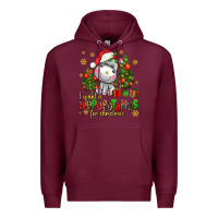 Burgundy i want a hippopotamus for christmas Premium Hoodie - AdoDesignShop