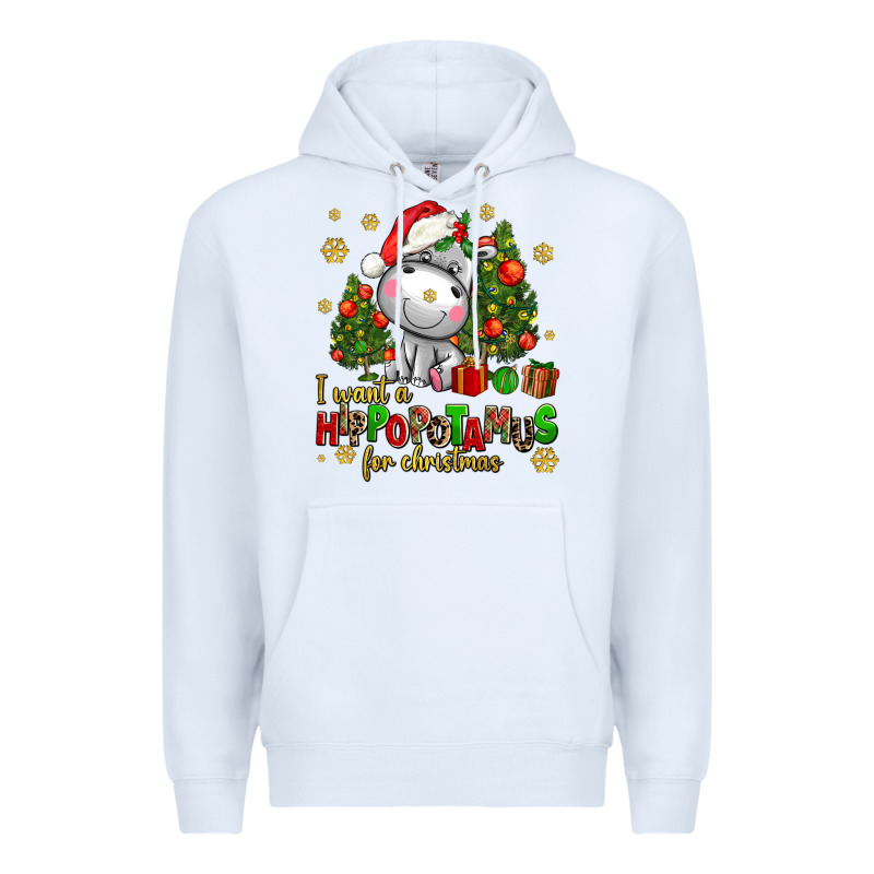 I Want A Hippopotamus For Christmas Premium Hoodie by AdoDesignShop | Teevron