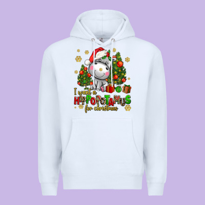 I Want A Hippopotamus For Christmas Premium Hoodie Designed By Adodesignshop