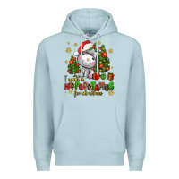 Blue Mist i want a hippopotamus for christmas Premium Hoodie - AdoDesignShop