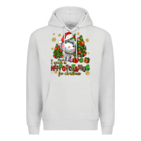 Dove Grey i want a hippopotamus for christmas Premium Hoodie - AdoDesignShop