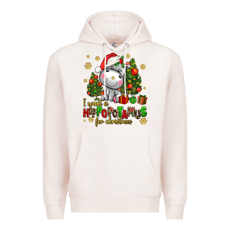 I Want A Hippopotamus For Christmas Premium Hoodie by AdoDesignShop | Teevron