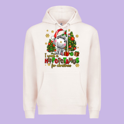 I Want A Hippopotamus For Christmas Premium Hoodie Designed By Adodesignshop