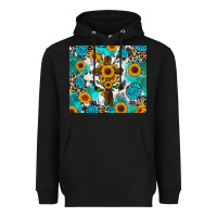 Black sunflower cross cowhide gemstones Heavyweight Hoodie - RanaPortraitStore