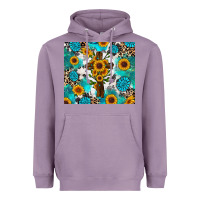 Lavender sunflower cross cowhide gemstones Heavyweight Hoodie - RanaPortraitStore
