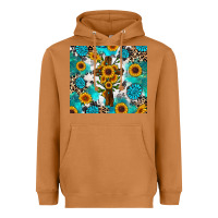 Sunflower Cross Cowhide Gemstones Heavyweight Hoodie | Teevron