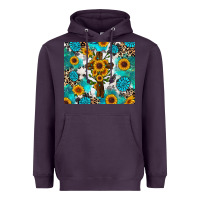 Plum sunflower cross cowhide gemstones Heavyweight Hoodie - RanaPortraitStore
