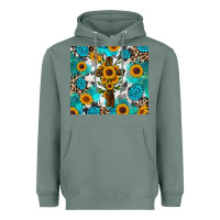 Sage sunflower cross cowhide gemstones Heavyweight Hoodie - RanaPortraitStore