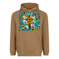 Toasted Coconut sunflower cross cowhide gemstones Heavyweight Hoodie - RanaPortraitStore