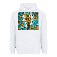 White sunflower cross cowhide gemstones Heavyweight Hoodie - RanaPortraitStore