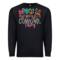 Black boots and bling it s a cowgirl thing Premium Sweatshirt - Zillion Design Studio