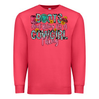 Cardinal boots and bling it s a cowgirl thing Premium Sweatshirt - Zillion Design Studio