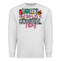 Oatmeal Heather boots and bling it s a cowgirl thing Premium Sweatshirt - Zillion Design Studio