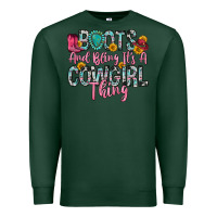 Sports Green boots and bling it s a cowgirl thing Premium Sweatshirt - Zillion Design Studio