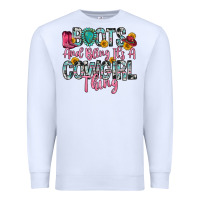 White boots and bling it s a cowgirl thing Premium Sweatshirt - Zillion Design Studio