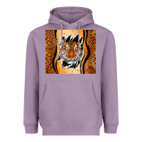 Lavender tiger scratch mark Heavyweight Hoodie - RanaPortraitStore