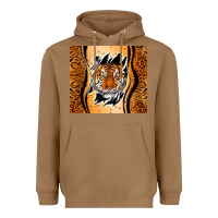 Toasted Coconut tiger scratch mark Heavyweight Hoodie - RanaPortraitStore