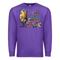 Purple life is better in a small town Premium Sweatshirt - Zillion Design Studio
