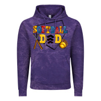 Cloud Purple softball dad Vintage Hoodie - AdoDesignShop