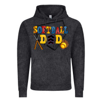 Vintage Black softball dad Vintage Hoodie - AdoDesignShop