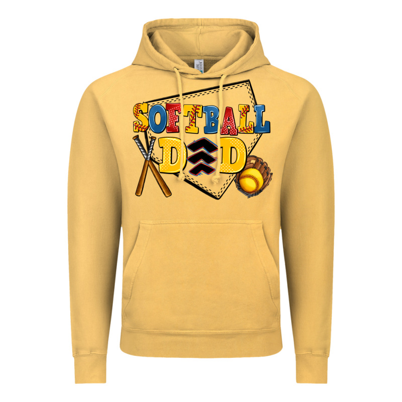 Softball Dad Vintage Hoodie by AdoDesignShop | Teevron