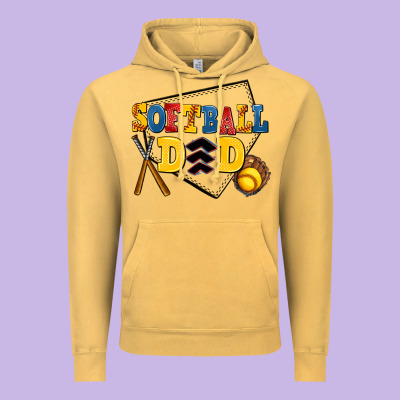 Softball Dad Vintage Hoodie Designed By Adodesignshop
