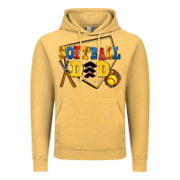 Vintage Mustard softball dad Vintage Hoodie - AdoDesignShop