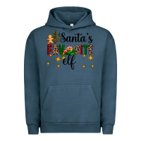 Pigment Midnight Navy santa's favorite elf Urban Hoodie - AdoDesignShop