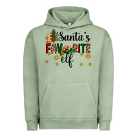 Pigment Oil Green santa's favorite elf Urban Hoodie - AdoDesignShop