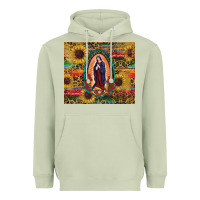 Matcha sunflower serape lady of guadalupe Heavyweight Hoodie - RanaPortraitStore