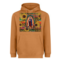Meerkat sunflower serape lady of guadalupe Heavyweight Hoodie - RanaPortraitStore