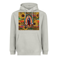 Moon Dust sunflower serape lady of guadalupe Heavyweight Hoodie - RanaPortraitStore
