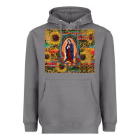 Storm sunflower serape lady of guadalupe Heavyweight Hoodie - RanaPortraitStore