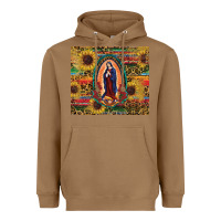 Sunflower Serape Lady Of Guadalupe Heavyweight Hoodie | Teevron