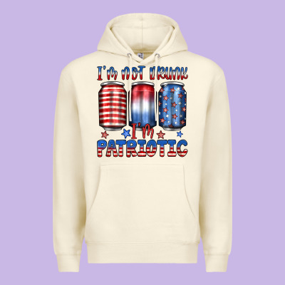 I'm Not Drunk I'm Patriotic Premium Hoodie Designed By Jahusdesignshop