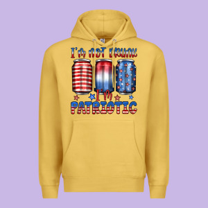 I'm Not Drunk I'm Patriotic Premium Hoodie Designed By Jahusdesignshop