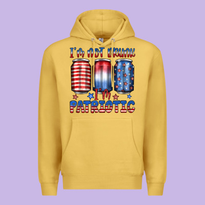 I'm Not Drunk I'm Patriotic Premium Hoodie Designed By Jahusdesignshop