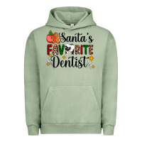 Pigment Oil Green santa's favorite dentist Urban Hoodie - AdoDesignShop