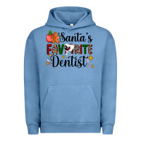 Pigment Pebble Blue santa's favorite dentist Urban Hoodie - AdoDesignShop