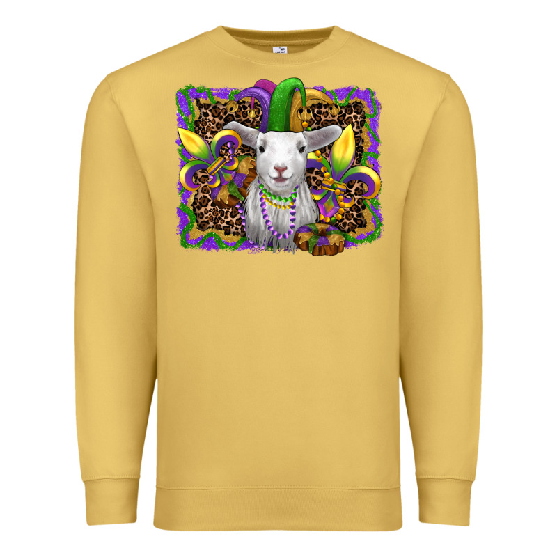 Mardi Gras Baby Sheep King Cake Fleur De Lis Premium Sweatshirt by RanaPortraitStore | Teevron
