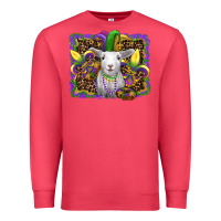 Cardinal mardi gras baby sheep king cake fleur de lis Premium Sweatshirt - RanaPortraitStore