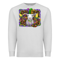 Dove Grey mardi gras baby sheep king cake fleur de lis Premium Sweatshirt - RanaPortraitStore