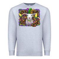 Heather Grey mardi gras baby sheep king cake fleur de lis Premium Sweatshirt - RanaPortraitStore