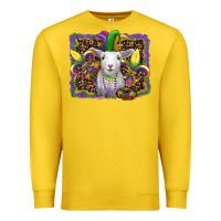 Lemon mardi gras baby sheep king cake fleur de lis Premium Sweatshirt - RanaPortraitStore